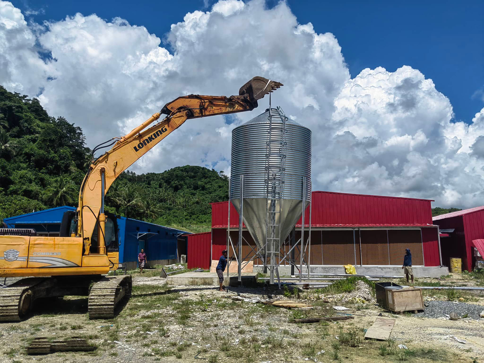H type battery cage project in philippines silo installation
